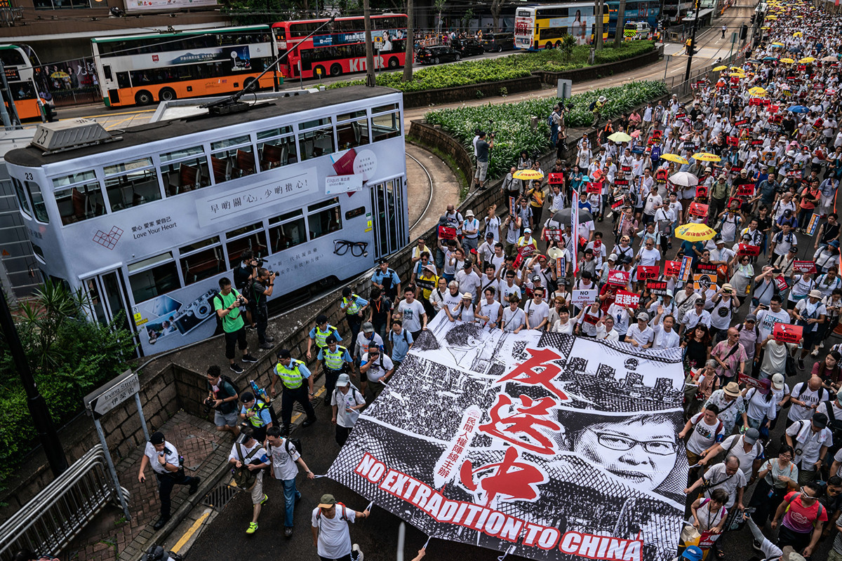 多家外媒6月14日報道，一些香港富豪因擔憂香港政府通過引渡條例，已開始將個人財富轉移到海外。（Anthony Kwan/Getty Images）