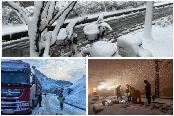 中國南方大雪紛飛 公路鐵路航班均受影響