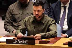 澤連斯基籲聯合國安理會取消俄羅斯否決權