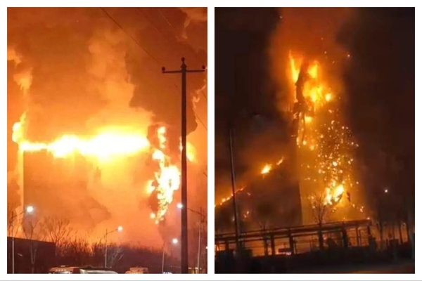 河北一預製菜廠房突發大火 3小時燒燬了整棟樓