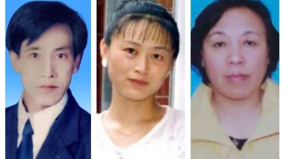 2021年被迫害致死的法輪功學員（從左至右）：潘英順、郭鴻雁、宋秀蓮。（大紀元合成圖）