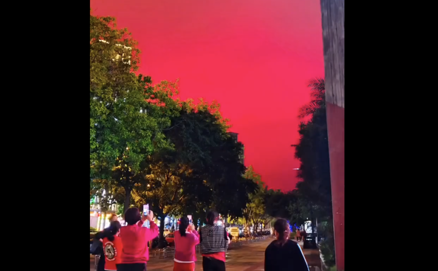 繼浙江舟山之後 福州也出現血紅色天空
