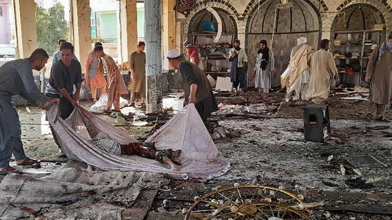 阿富汗北部昆都茲市（Kunduz）一座什葉派清真寺10月8日發生致命爆炸。（AFP via Getty Images）