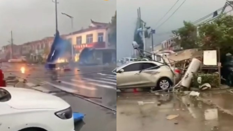 江蘇兩地遭龍捲風侵襲 至少10人死亡 恐怖影片曝光