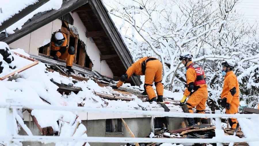 日本石川強震累計161人罹難 降雪打亂避難計劃