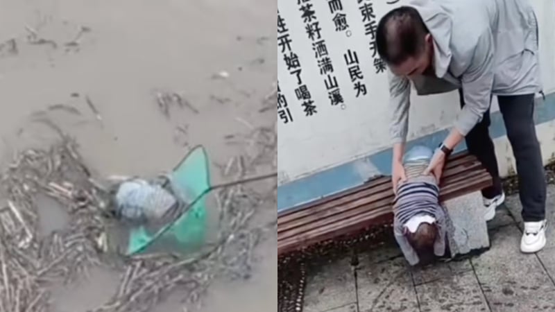 湖南1歲幼兒被洪水沖走 漁民用網撈上岸（影片）