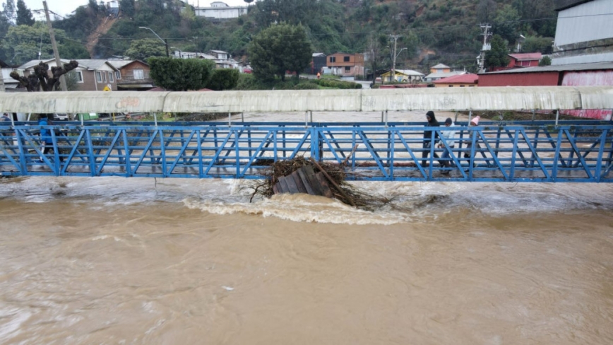 溫帶氣旋挾帶豪雨 智利多地洪水氾濫 罕見啟動災難警報