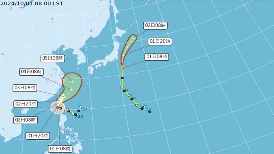 山陀兒兩天後或接近沖繩 日本恐受雙颱影響