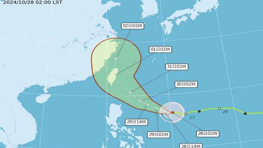 罕見11月颱風 康芮登陸台灣機會大增