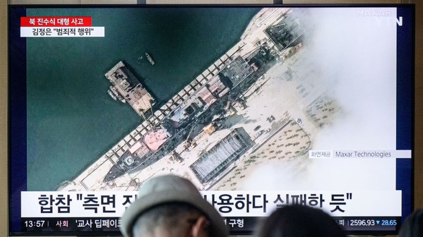 北韓官媒：軍艦下水翻覆 已拘留3名負責人員