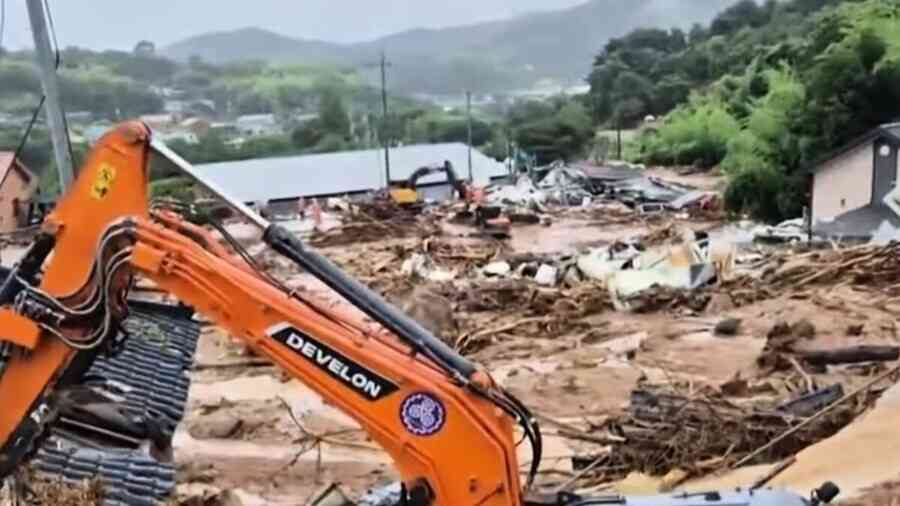 南韓極端暴雨 致18死9人失蹤1.4萬人疏散