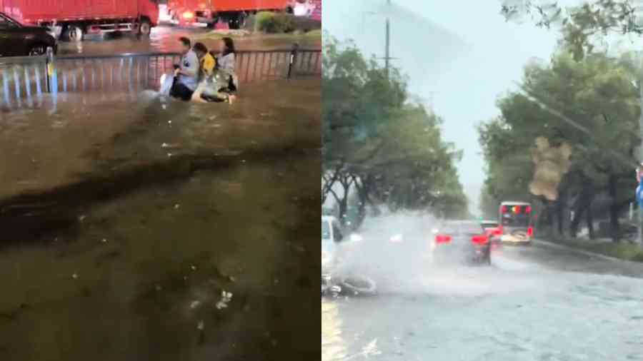 中國多省暴雨 太湖洩洪 蘇州城區被淹（多影片）