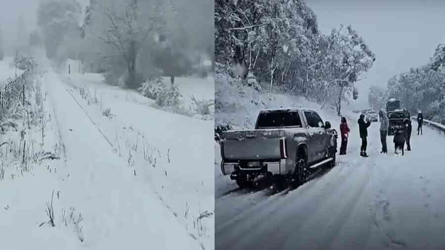 澳洲東部罕見下雪 豪雨釀災車輛受困1女失蹤