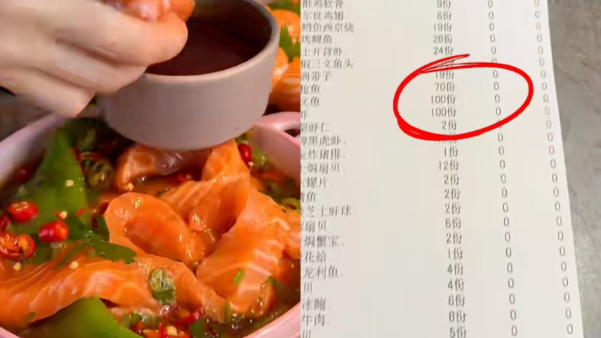 大陸自助餐怪事 女子點200份魚蝦 吃了吐、吐了再吃