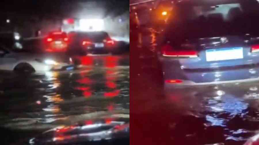 鄭州司機隧道驚險逃生：10分鐘水淹到車窗（影片）