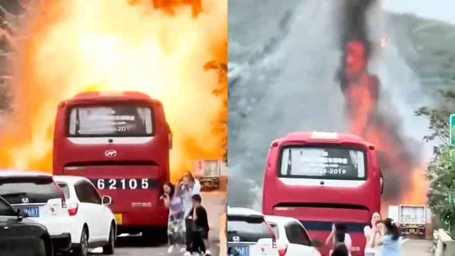 山西運油車爆炸 火勢衝天 現場如災難片（影片）
