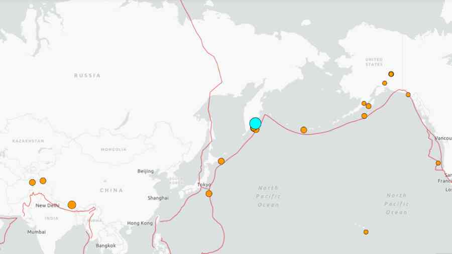 俄羅斯堪察加半島7.4級地震 美國發海嘯警報