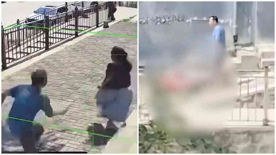 河北邯鄲街頭爆斬人慘案 男子持菜刀當街斬人（影片）