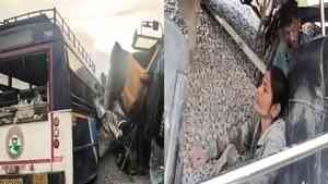 印度南部貨車撞巴士至少二十死 乘客被困碎石中