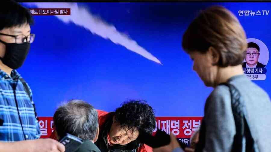 朝鮮再射彈飛行約700多公里 研判落在日本EEZ外側