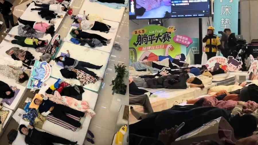 內蒙躺平大賽 男子穿紙尿褲撐33小時奪冠引關注