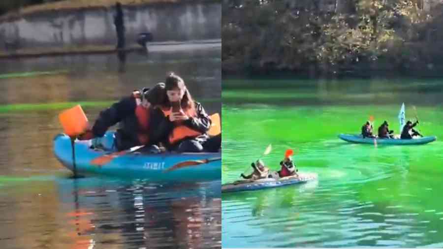 「環保少女」與同伴將威尼斯運河染綠 被禁止入境48小時