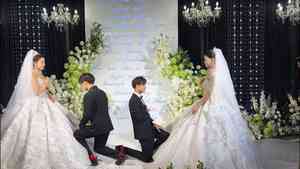 中國雙胞胎兄弟同天娶雙胞胎姐妹 影片熱傳(影片)