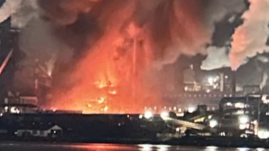 日本製鐵北海道工廠爆炸 民房震動 火焰濃煙竄出