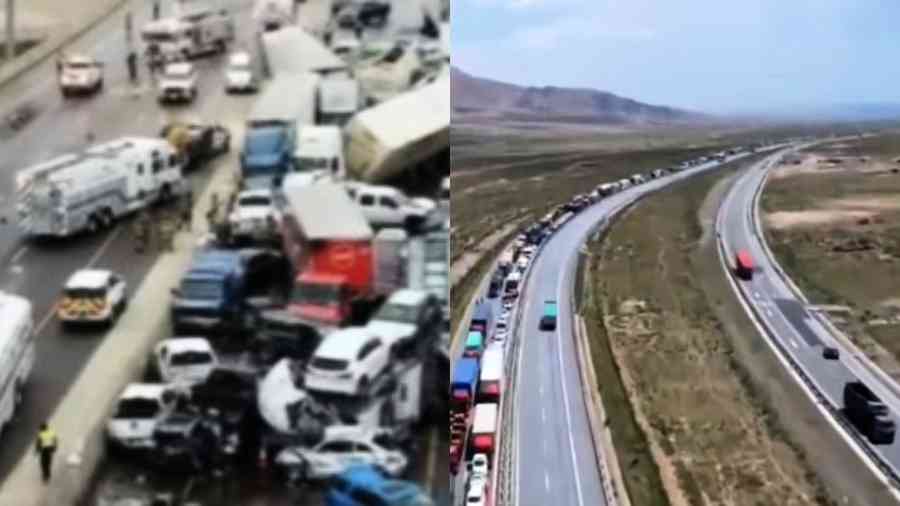 中國連霍高速重大車禍 12車追尾致9死7傷