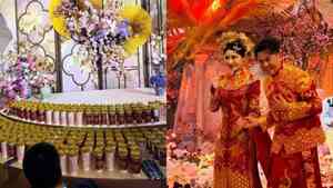 中國「霸王茶姬」創始人婚禮 人手一杯奶茶（影片）