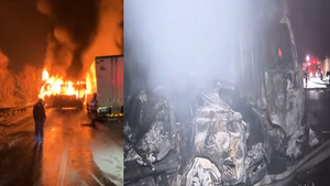 日本大車禍逾50輛車捲入 燃燒7小時釀1死26人傷