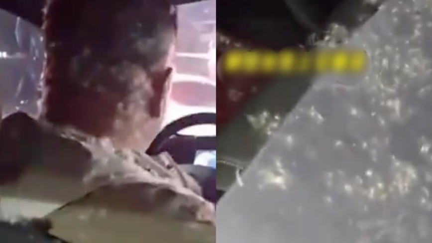 這是真爆款！中國男坐車羽絨服「爆炸」（影片）