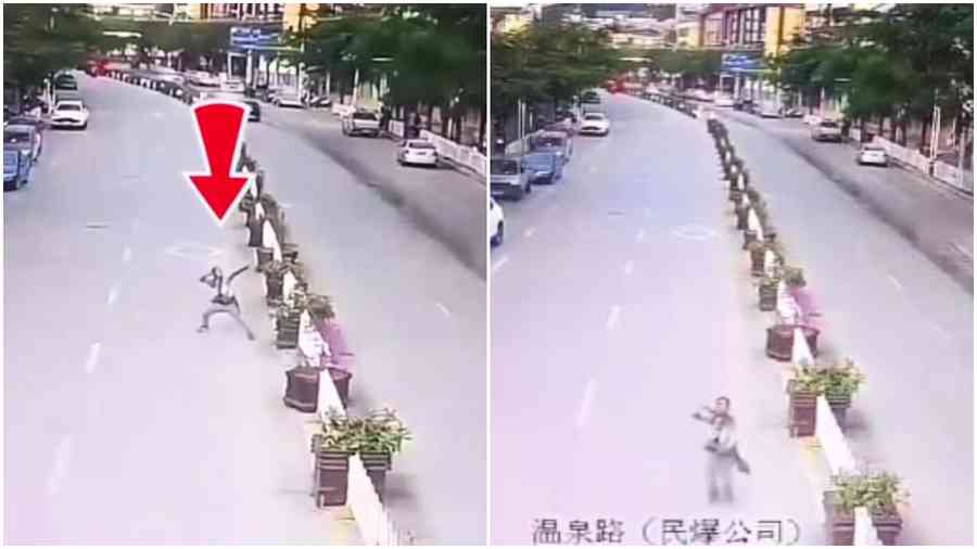 大陸一男子用「彈弓」沿街打攝影機（有片）