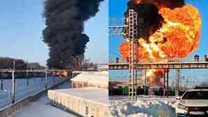 俄燃油列車大爆炸 火球烈焰直衝300米高