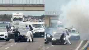 意大利運鈔車遭搶劫 劫匪用炸藥炸開運鈔車(影片)