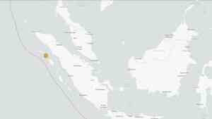 北蘇門答臘近海發生6.3級地震 深度10公里