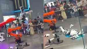 上海機械人表演大翻車 高空墜地粉身碎骨 影片火了（影片）