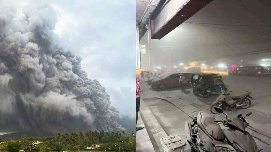 菲律賓馬永火山噴發 能見度低 村民恐慌撤離