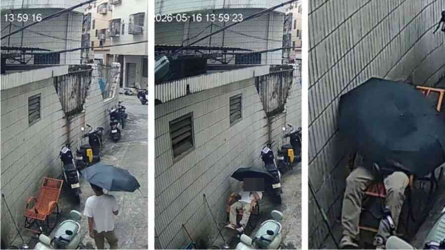 大陸男路邊搖搖椅上猝死 網民感嘆生命無常