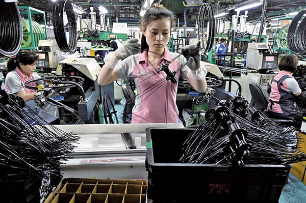 台灣製造業PMI於9月錄得46.4。（SAM YEH/AFP via Getty Images）