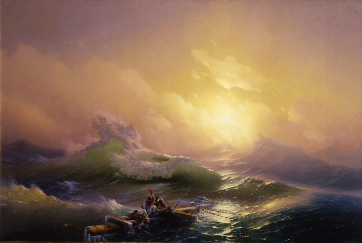  《第九波》（The Ninth Wave）（1850）。（公有領域）