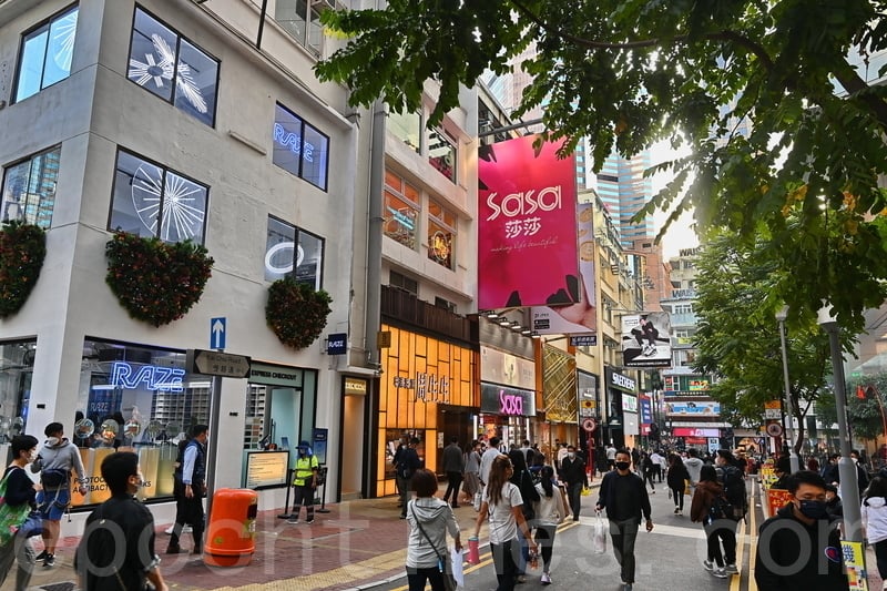 香港零售銷售額11月年增7%至307億元 經季節調整月降1.6%