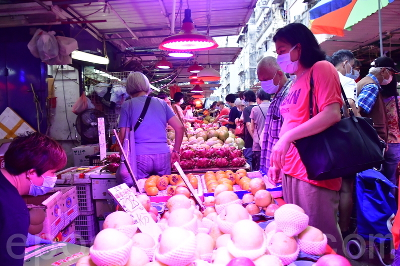香港昨（10月22日）公布消費者物價指數，9月按年錄得通脹1.4%。（麥碧／大紀元）